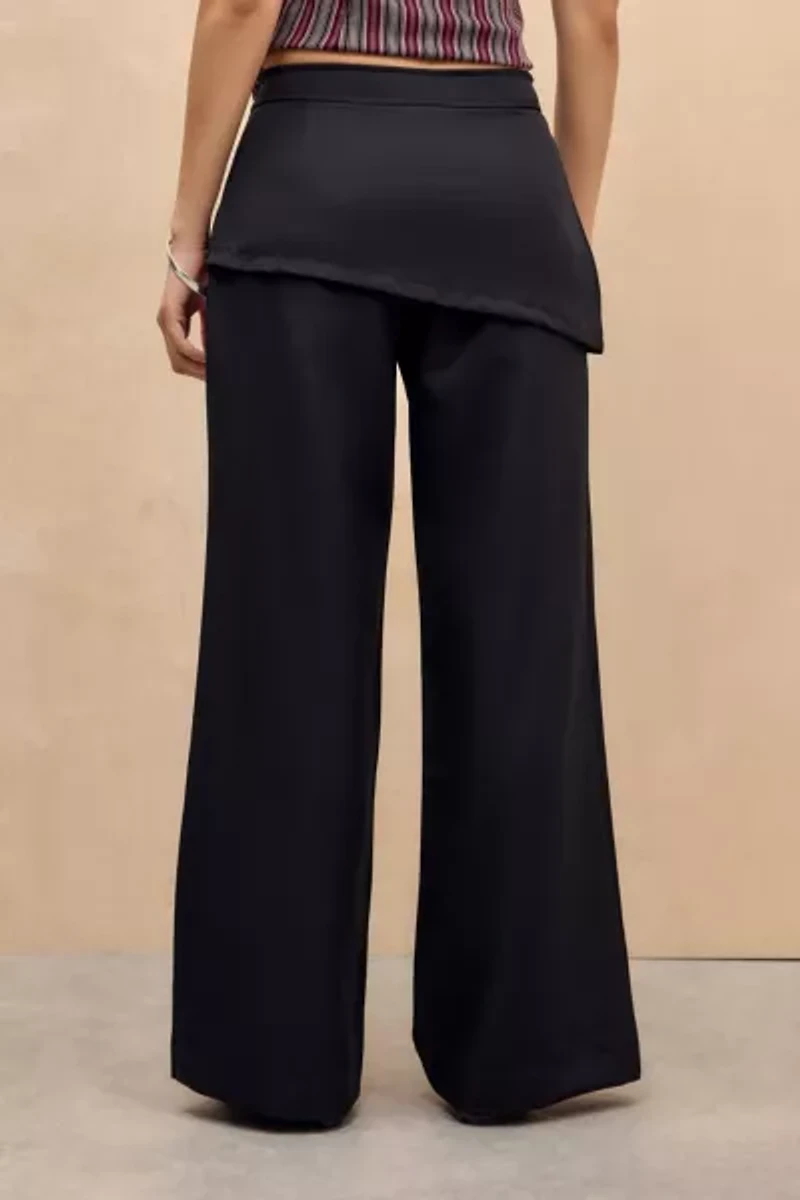 UO La Lune Hybrid Mini Skirt Layered Pant