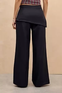 UO La Lune Hybrid Mini Skirt Layered Pant