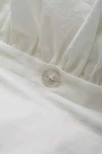 Solid Ruffle Trim Duvet Cover