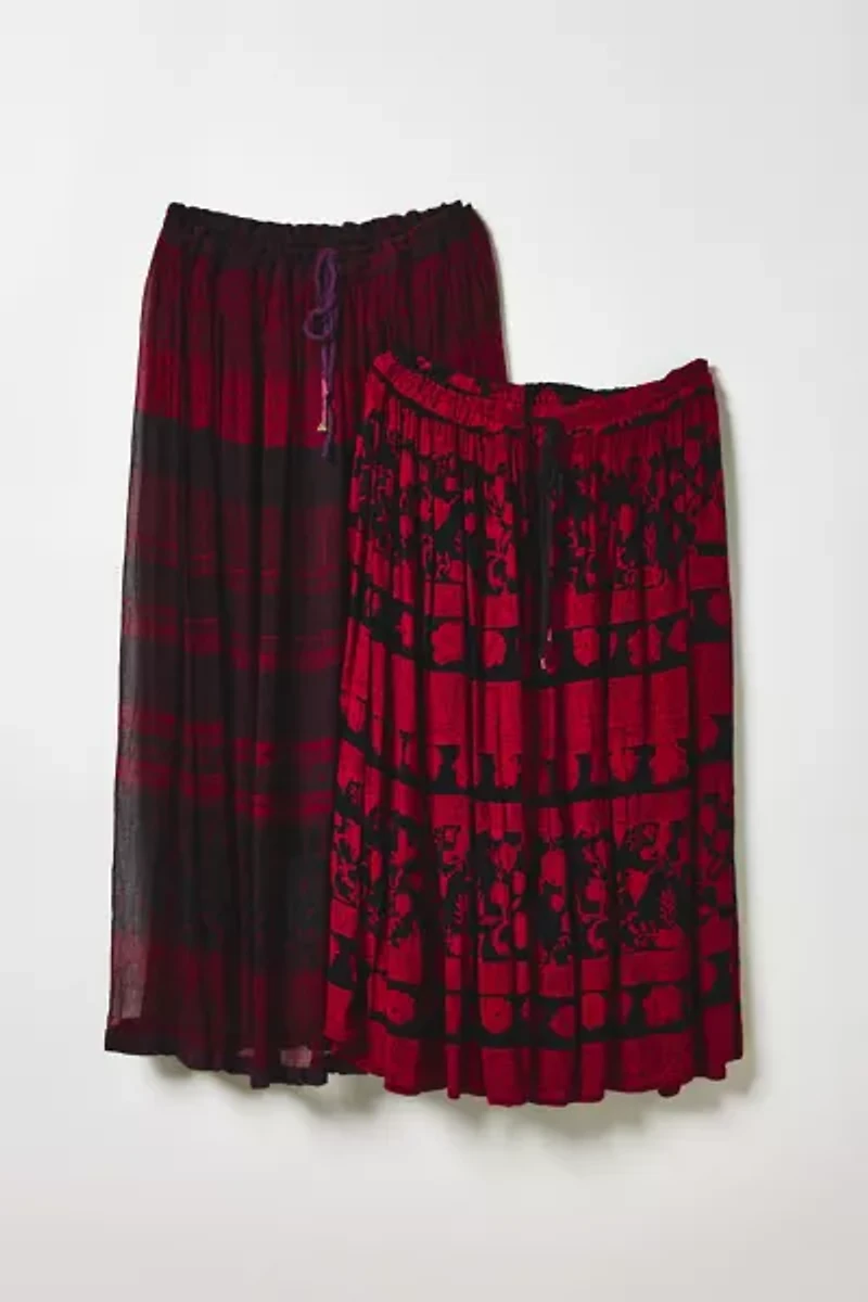 ReMADE By UO Overdyed Gauze Maxi Skirt