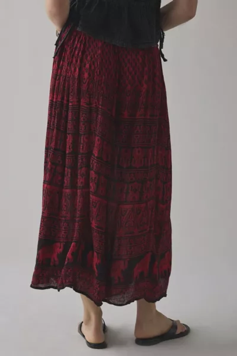 ReMADE By UO Overdyed Gauze Maxi Skirt