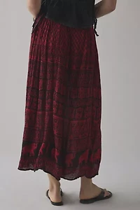ReMADE By UO Overdyed Gauze Maxi Skirt