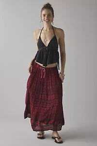 ReMADE By UO Overdyed Gauze Maxi Skirt