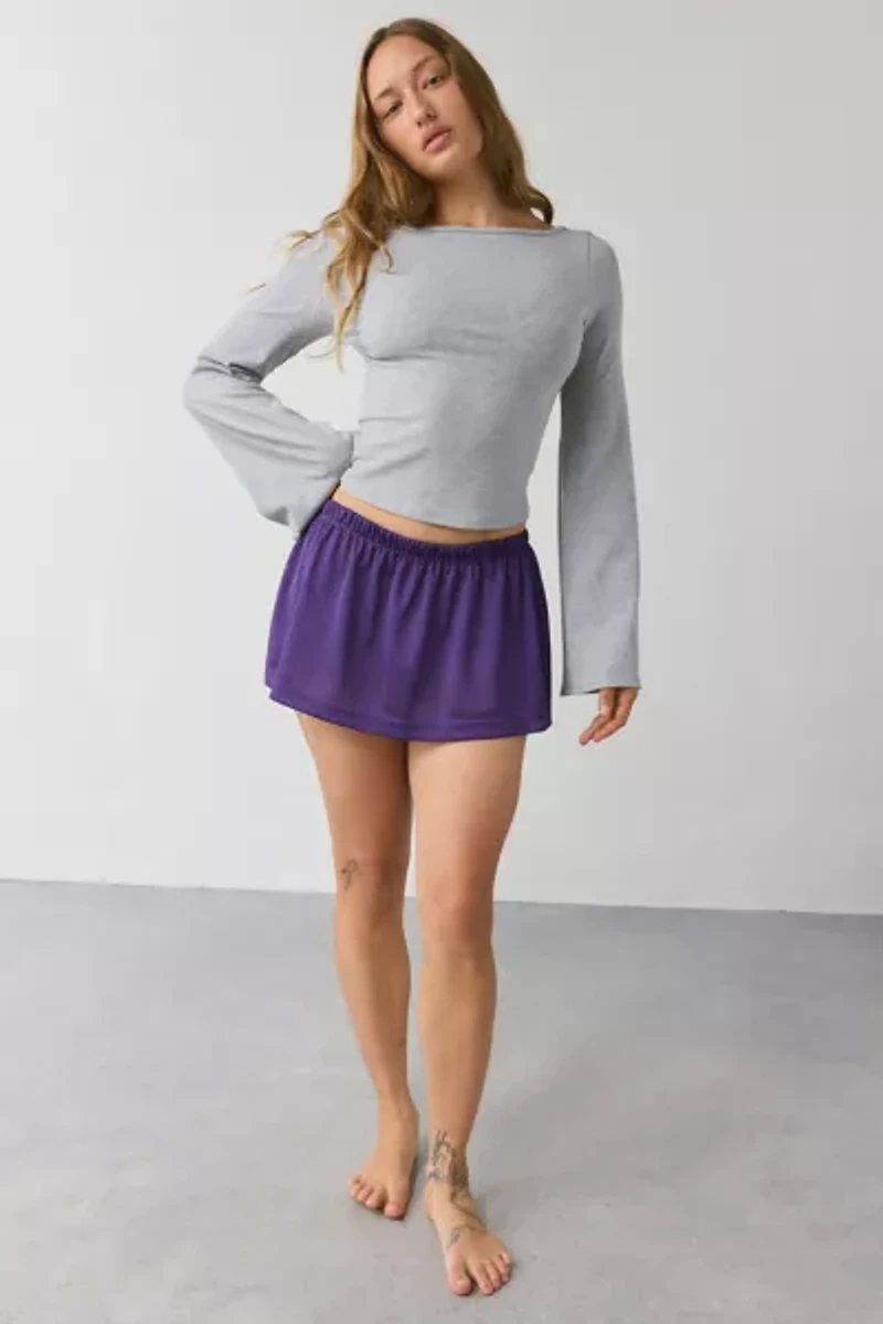 ReMADE By UO Football Jersey Low-Rise Micro Mini Skirt