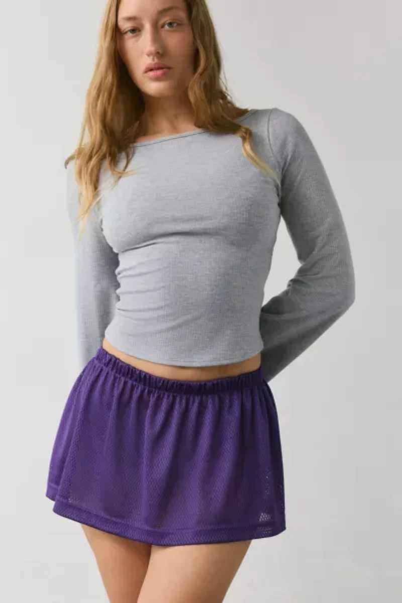 ReMADE By UO Football Jersey Low-Rise Micro Mini Skirt