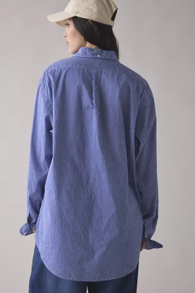 Vintage By UO Branded Printed Button-Down Shirt