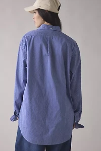 Vintage By UO Branded Printed Button-Down Shirt