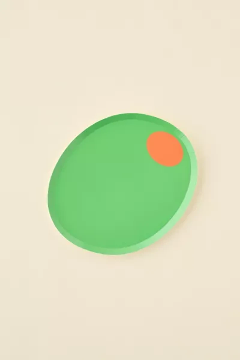 Olive Dessert Paper Plate Set