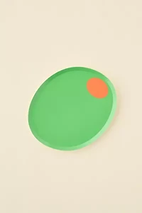 Olive Dessert Paper Plate Set