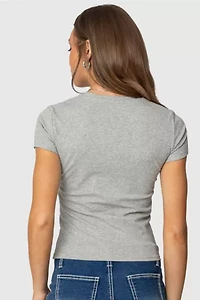 Edikted Narla Leopard Star T-Shirt