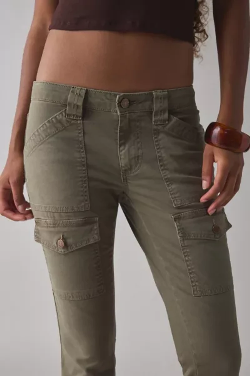 BDG Brigid Canvas Ultra Low-Rise Bootcut Utility Pant