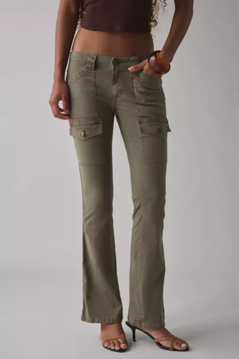 BDG Brigid Canvas Ultra Low-Rise Bootcut Utility Pant