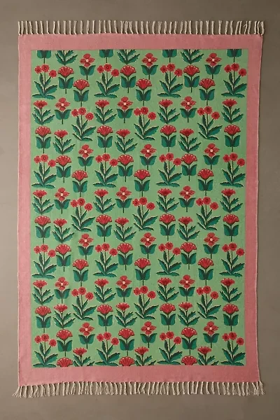 Brighton Floral Printed Woven Rug