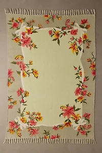 Blooming Bow Printed Woven Rug