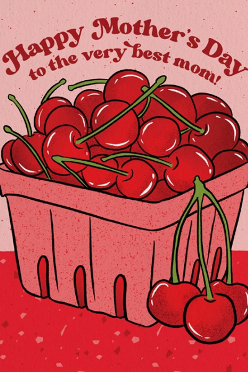 Boss Dotty Cherry Mom Mother's Day Card