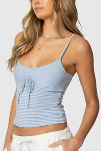 Edikted Tova Striped Scoop Tank Top