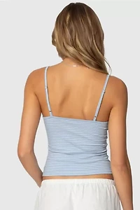 Edikted Tova Striped Scoop Tank Top