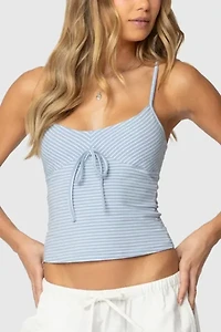 Edikted Tova Striped Scoop Tank Top
