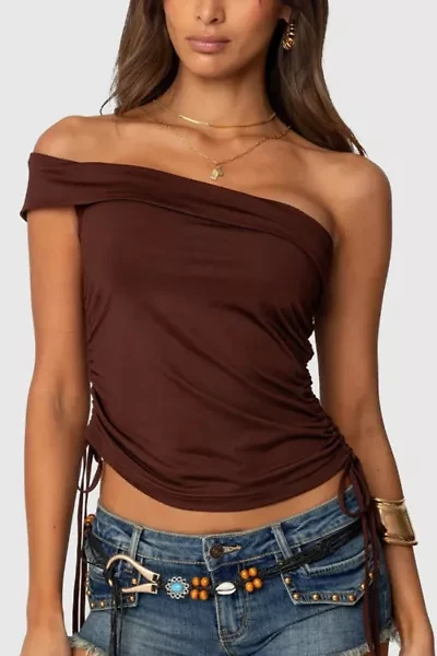 Edikted Yafa Asymmetric Off Shoulder Top