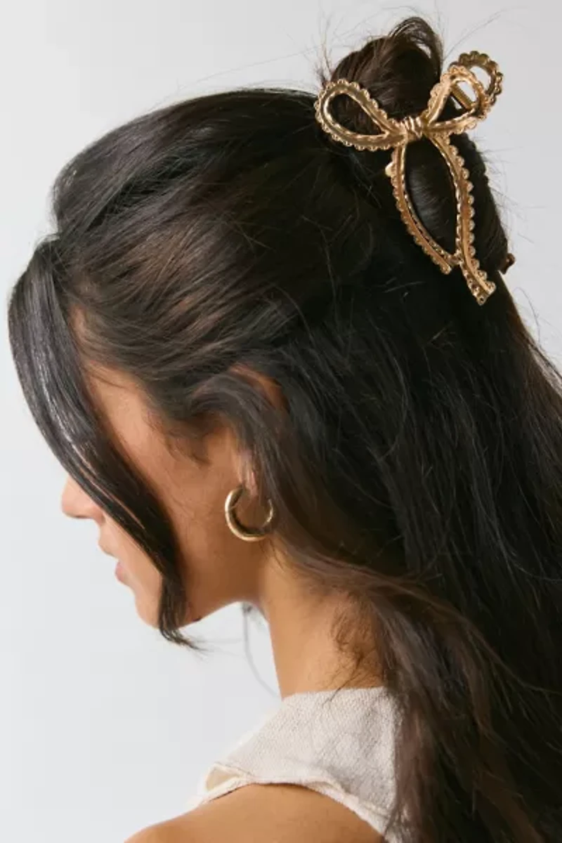Juliette Metal Hair Bow Claw Clip