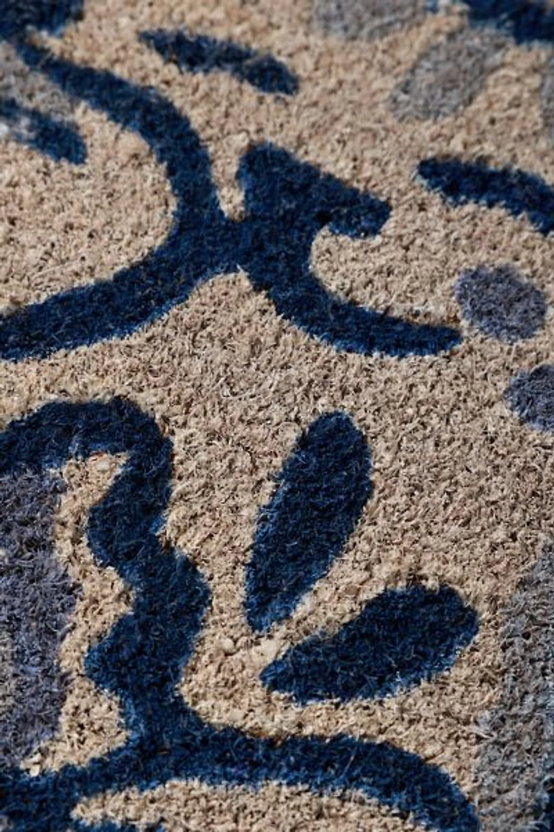 Delft Cat Shaped Coir Doormat