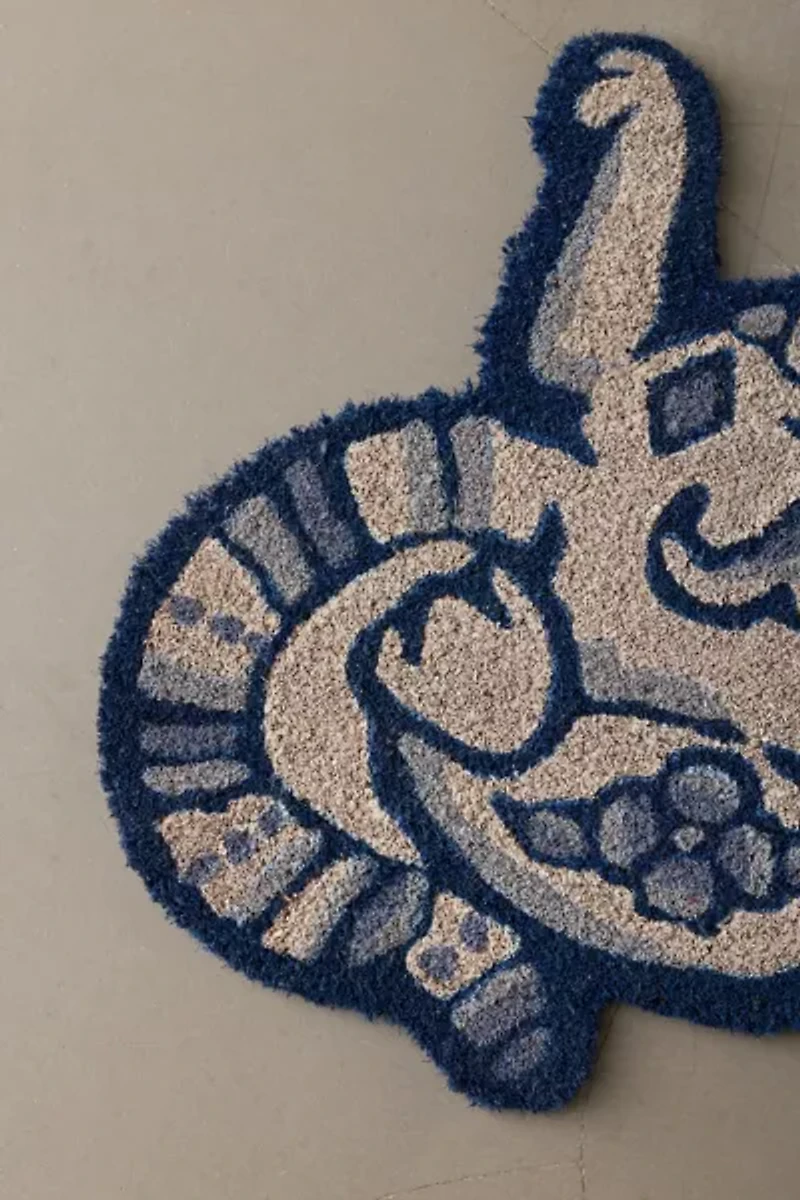 Delft Cat Shaped Coir Doormat