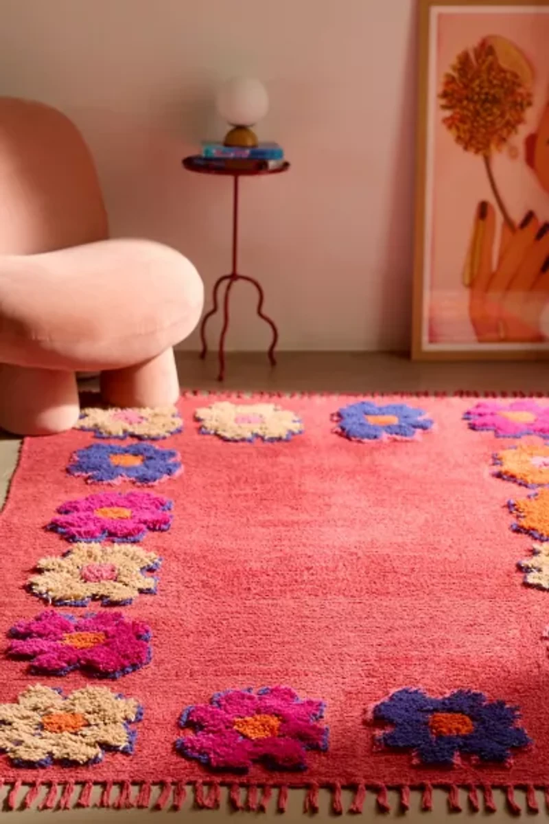 Parisa Floral Shaggy Tufted Rug