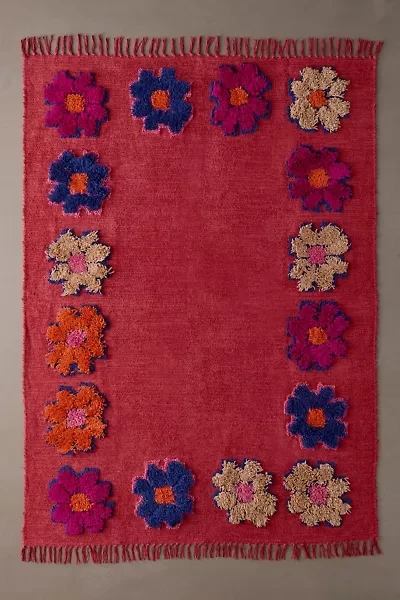 Parisa Floral Shaggy Tufted Rug