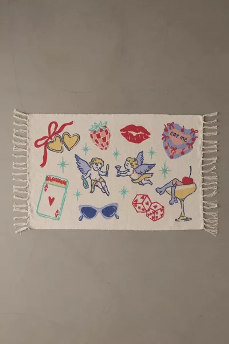 Cutie Collage Printed Woven Rug