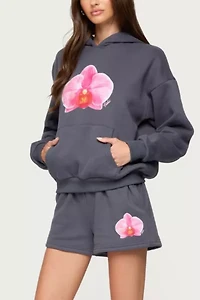 Edikted Orchid Babe Sweat Shorts