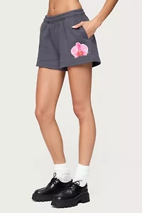 Edikted Orchid Babe Sweat Shorts