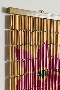 Allegra Floral Bamboo Beaded Curtain