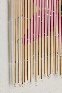 Allegra Floral Bamboo Beaded Curtain
