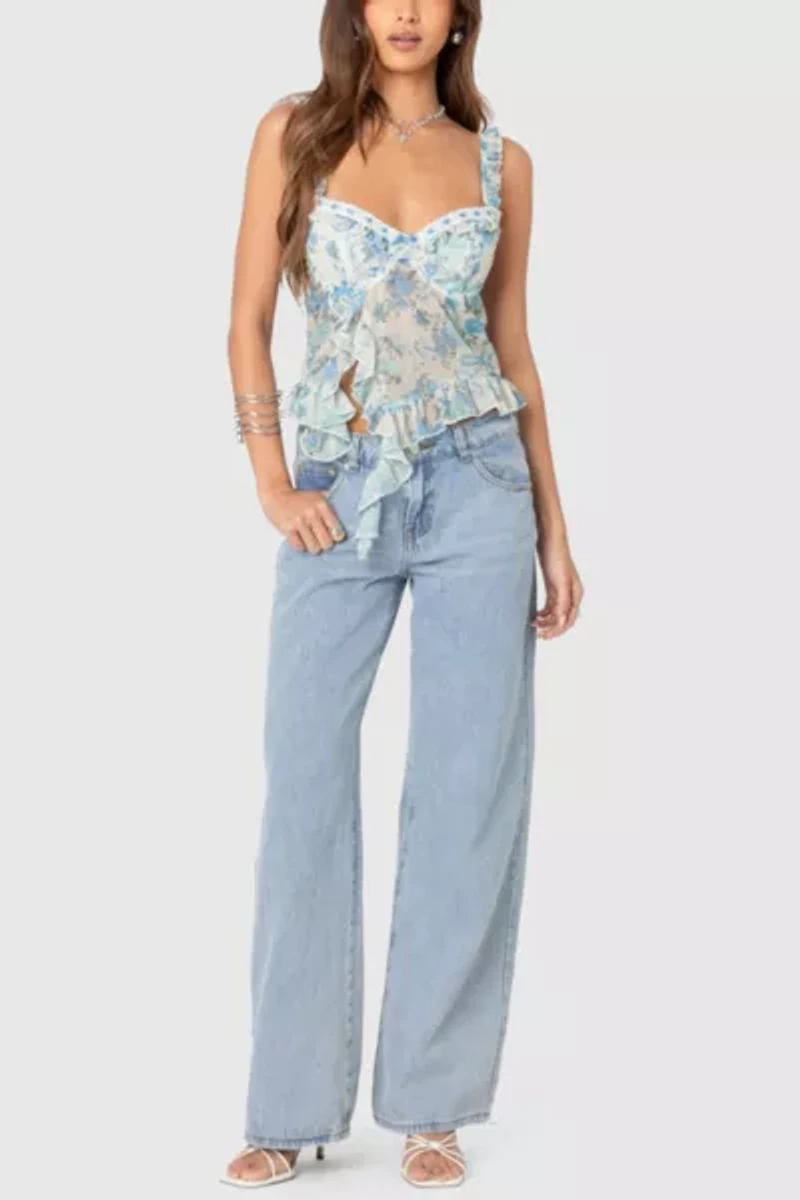 Edikted Cascade Ruffled Bra Top