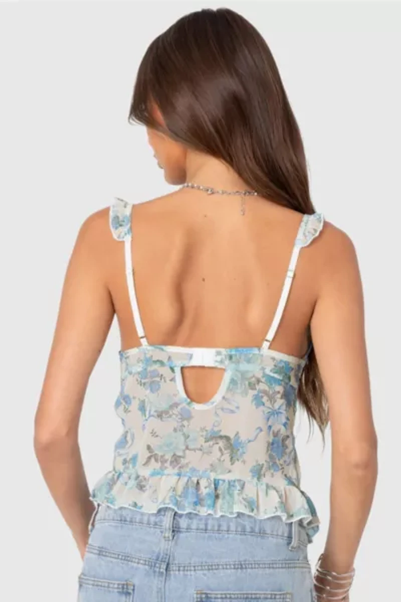 Edikted Cascade Ruffled Bra Top