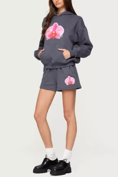 Edikted Orchid Babe Hoodie Sweatshirt