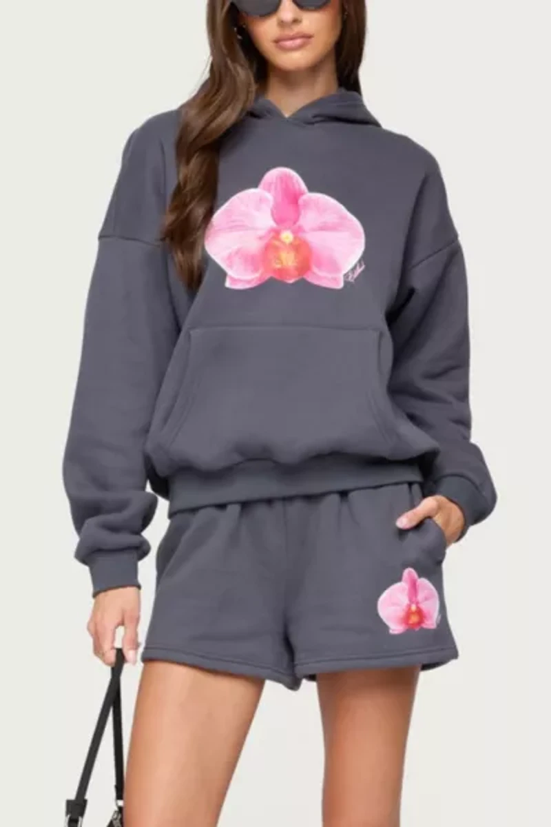 Edikted Orchid Babe Hoodie Sweatshirt
