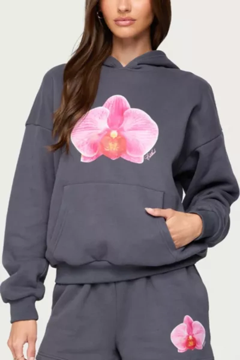 Edikted Orchid Babe Hoodie Sweatshirt