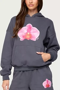 Edikted Orchid Babe Hoodie Sweatshirt