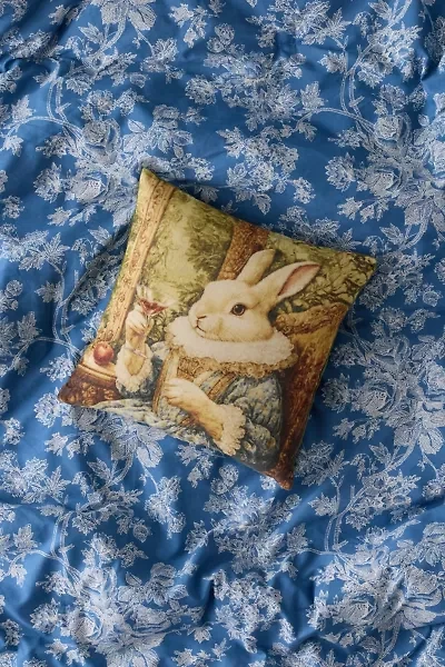 Renaissance Critters Velvet Throw Pillow