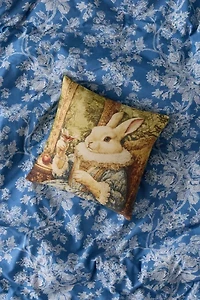 Renaissance Critters Velvet Throw Pillow