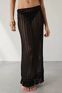 UO Under The Sun Semi-Sheer Knit Tube Top + Maxi Skirt Set