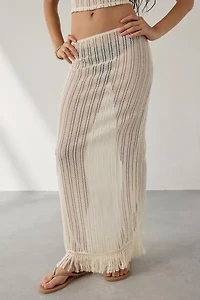 UO Under The Sun Semi-Sheer Knit Tube Top + Maxi Skirt Set