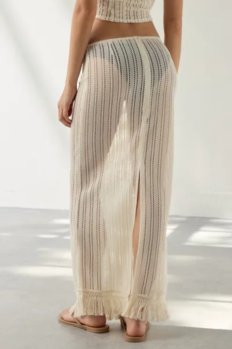 UO Under The Sun Semi-Sheer Knit Tube Top + Maxi Skirt Set