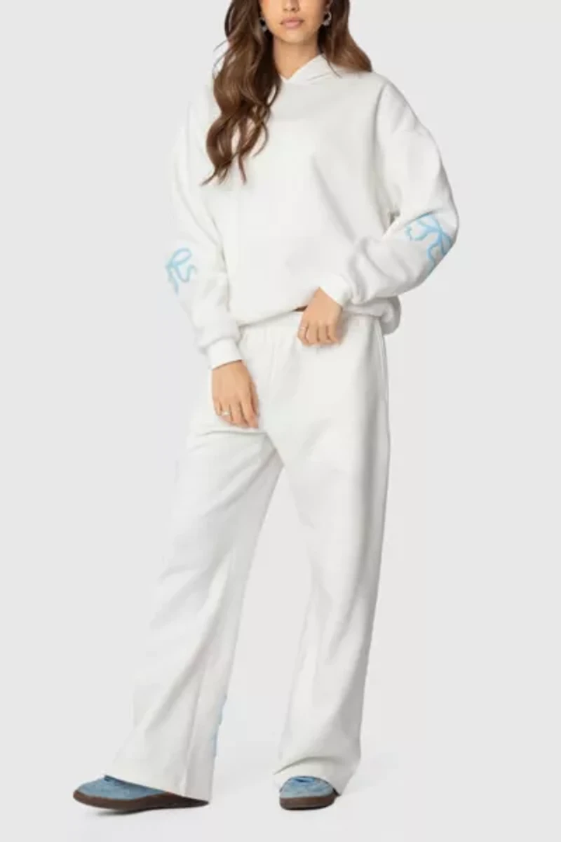 Edikted Bonney Bow Detail Hoodie Sweatshirt