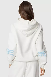 Edikted Bonney Bow Detail Hoodie Sweatshirt