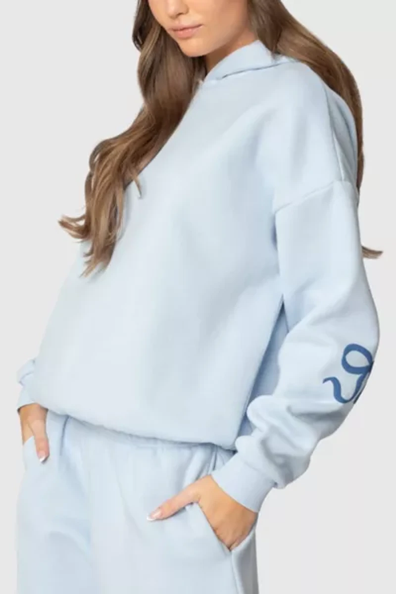 Edikted Bonney Bow Detail Hoodie Sweatshirt