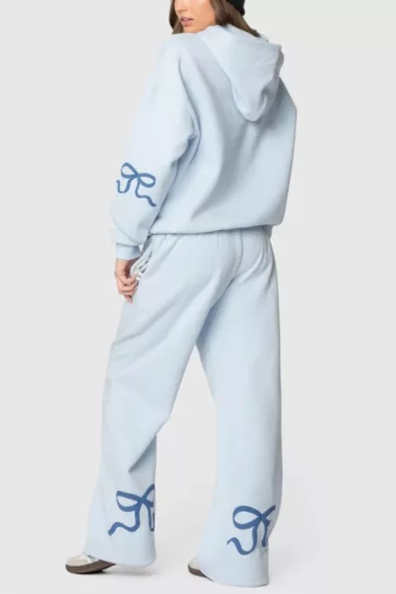 Edikted Bonney Bow Detail Sweatpants