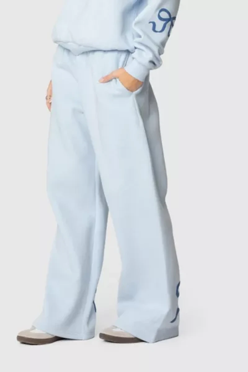 Edikted Bonney Bow Detail Sweatpants