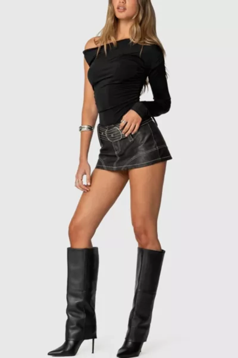 Edikted Asymmetric Off Shoulder Bodysuit